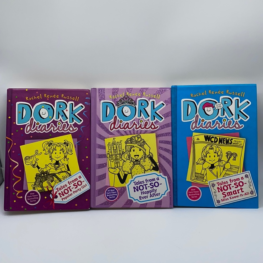 Dork Diaries Books 2, 5 & 8 Hardcovers by Rachel Renee Russell